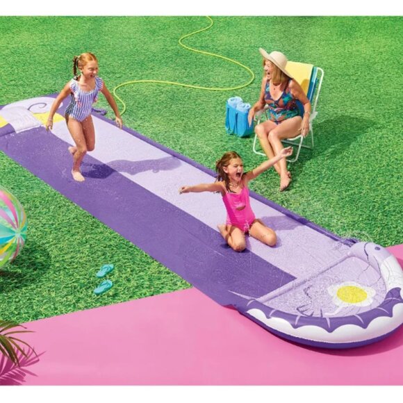 Character Inflatable Water Slides Purple - Sun Squad™: Outdoor Water Toys - NIB - Picture 1 of 5